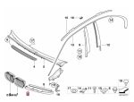 Original BMW E46 Cover Trim Lis Bawah Lampu Depan Washer SET