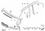 Original BMW E46 Pre-LCI Karet Seal Cover Trim Lis Bawah Lampu Depan 51138228985