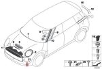 Original MINI Clubman F54 LCI Piano Black Headlight Ring Lampu - Gambar 3
