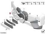Original BMW I20 iX BEV Kidney Grill Surround Frame High Gloss Black Bingkai Gril Depan - Image 5