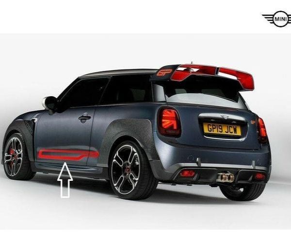 Original MINI F56 JCW GP Edition Red Stripe Side Sticker Decals Samping Pintu KIRI KANAN SET