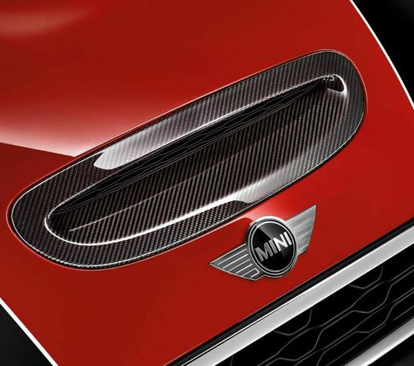MINI JCW F54 F55 Carbon Fiber Air Intake Scoop Bingkai Gril Kap Mesin