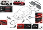MINI JCW F54 F55 Carbon Fiber Air Intake Scoop Bingkai Gril Kap Mesin - Image 5