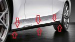 BMW G20 G21 M Performance Frozen Black Decals Sticker Side Skirt