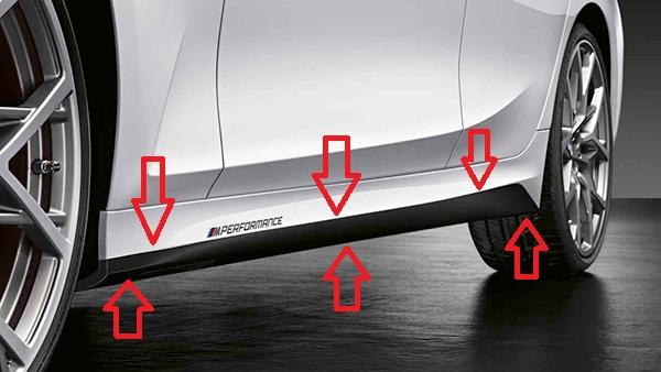 BMW G20 G21 M Performance Frozen Black Decals Sticker Side Skirt