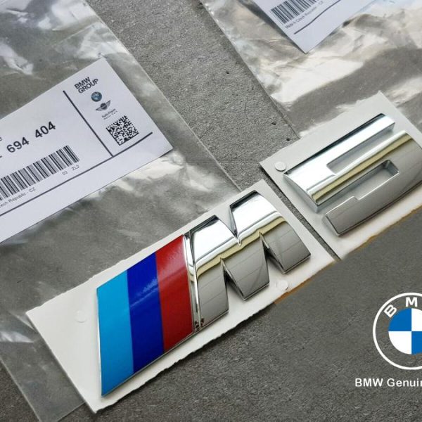 Original BMW E39 M5 Emblem Bagasi belakang mobil Chrome