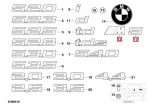 Original BMW E39 M5 Emblem Bagasi belakang mobil Chrome - Image 6