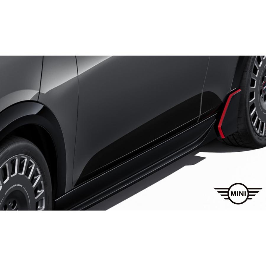 51145B4EAB2_A Original MINI F65 F66 F67 JCW Black Stripe Side Sticker Decals Samping Pintu KIRI KANAN SET - Gambar 1