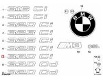 Original BMW E46 330Ci Coupe Badge Emblem Logo Bagasi belakang mobil - Image 5