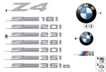 Original BMW E89 Z4 SDrive 23i Side Fender Emblem Samping 51147221374 - Image 3
