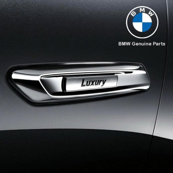 Original BMW F10 F11 LCI Luxury Line Badge Emblem Fender Samping