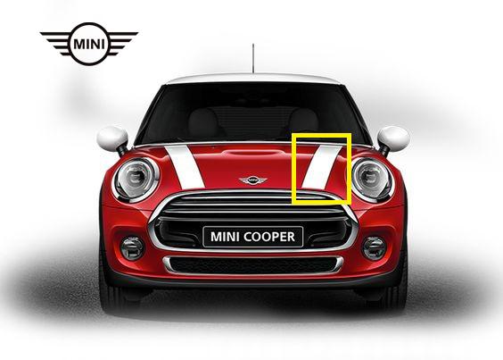 MINI F55 F56 F57 Hood White Stripe Sticker Decals Kap Mesin KIRI