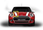 MINI F55 F56 F57 Hood White Stripe Sticker Decals Kap Mesin KANAN
