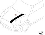 MINI F55 F56 F57 Hood White Stripe Sticker Decals Kap Mesin KANAN - Gambar 5