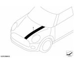 MINI F55 F56 F57 Hood Stripes Strip Sticker Decals Kap Mesin KIRI - Image 4