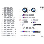 Original BMW G30 G31 G32 Luxury Line Badge Emblem Fender Samping - Gambar 3