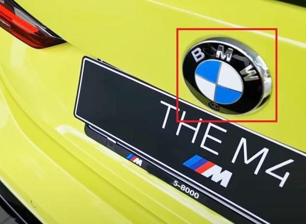 Ori BMW G82 G83 M4 Logo Emblem Badge Bagasi belakang Lubang Camera
