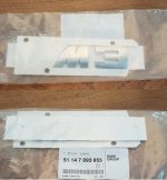 Original BMW E46 M3 Chrome Badge Emblem Bagasi belakang mobil - Gambar 3