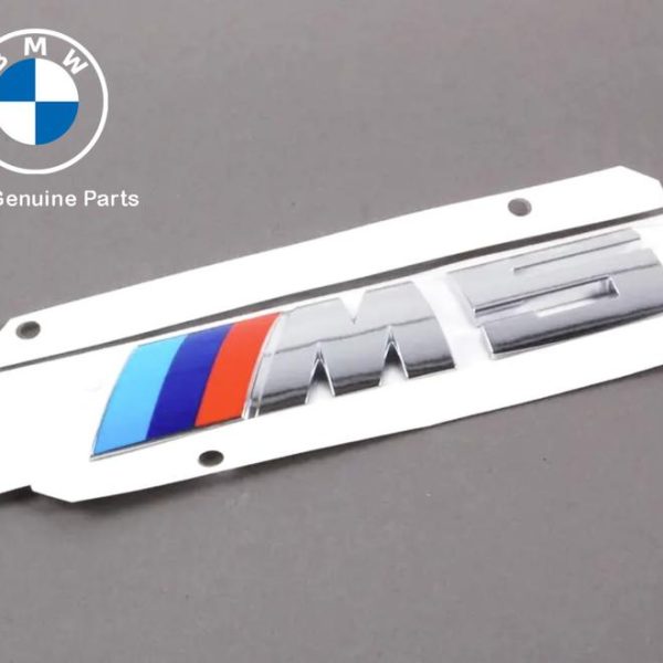 Original BMW E60 M5 Emblem Bagasi belakang mobil Chrome