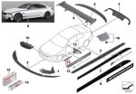 Original BMW F80 M3 M Performance Gloss Black Side Fender Grill SET - Image 6