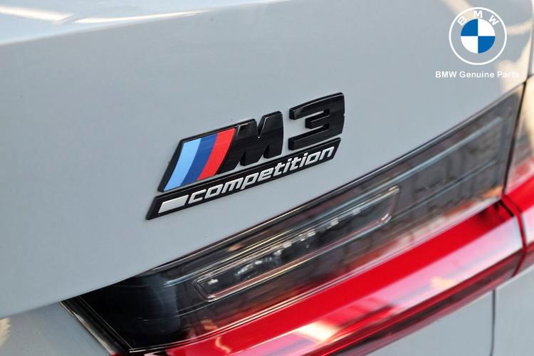 51148084161_A Original BMW G80 M3 Competition Badge Emblem Bagasi Belakang - Image 1