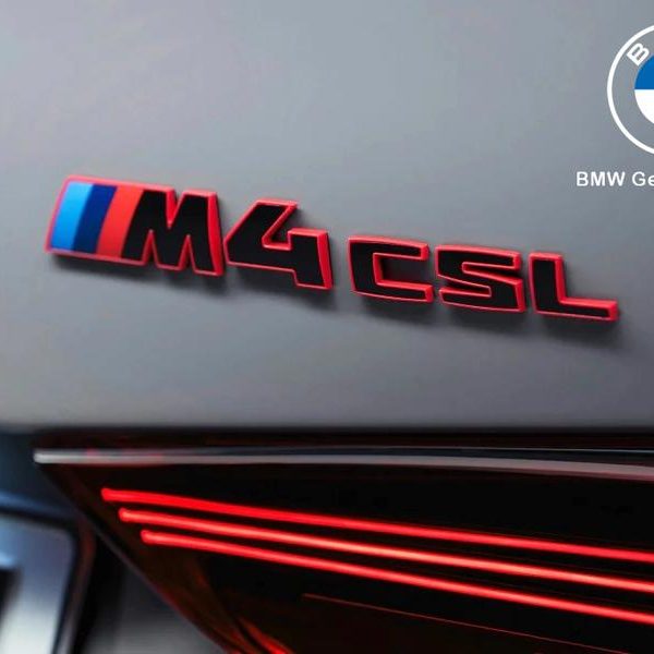 Original BMW G82 G83 M4 CSL Gloss Black Emblem Bagasi belakang mobil