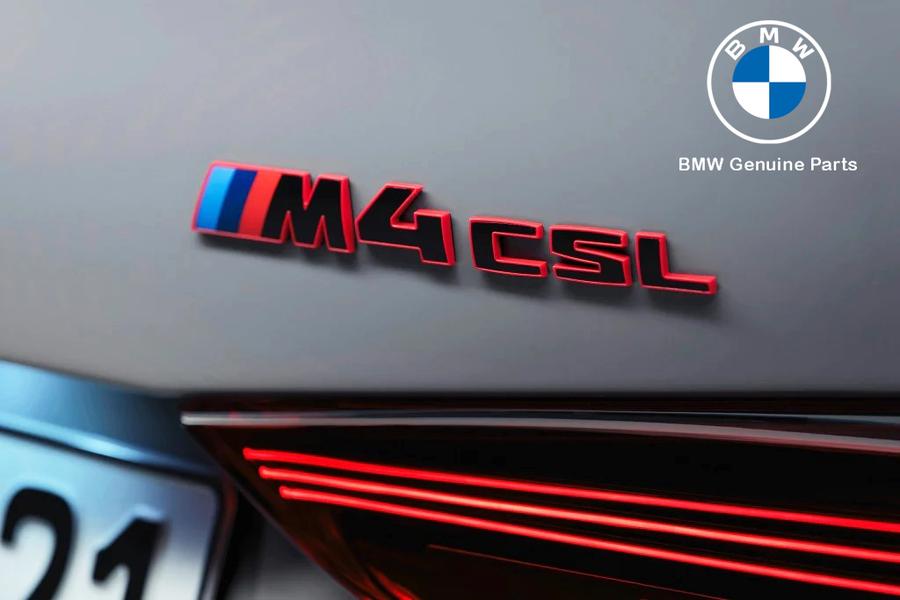 51148086130_A Original BMW G82 G83 M4 CSL Gloss Black Emblem Bagasi belakang mobil - Image 1