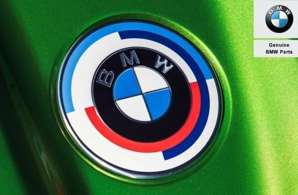 Original BMW F97 X3M F98 X4M 50 Years M Emblem Logo Kap Mesin Depan