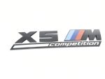 Original BMW F95 X5M Competition X5 M Gloss Black Emblem Bagasi belakang mobil - Gambar 3