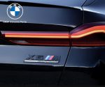 BMW F96 X6M Competition X6 M Gloss Black Emblem Bagasi belakang mobil