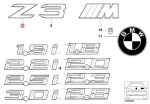 Original BMW Z3 Logo Z Emblem Badge Bagasi Belakang - Image 4