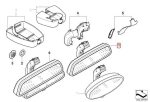 Original BMW E34 E36 E39 E46 E66 Kaca Spion Interior Tengah Manual - Image 5