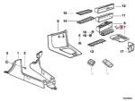 Original BMW E36 Blank Switch Cover Tutup Tombol Kosong Konsol Tengah - Image 4