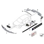 Ori BMW F25 X3 F26 X4 M Performance Mirror Carbon Cover Spion KANAN - Gambar 3