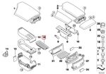 Original BMW E60 Armrest Storage Tray Mat Tatakan Karet Konsol