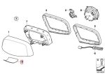 Original BMW E60 E61 E63 E64 Tutup Cover Kaca Spion Bawah Hitam Set - Image 4