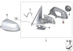 Original BMW F10 F11 LCI Facelift Support Ring Bingkai Kaca Spion KIRI - Gambar 5