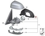 Ori BMW F25 X3 F26 X6 M Sport Gloss Black Frame Ring Kaca Spion KANAN - Gambar 5