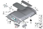 Original MINI F55 F56 Sun Visor Satellite Grey KANAN
