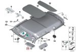 Original MINI F55 F56 Sun Visor with Airbag Label Satellite Grey KIRI
