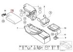 Original BMW E46 Armrest Konsol Tengah Grey Abu Nappa Leather - Image 3