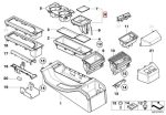 Original BMW E46 Coin Box Insert Tempat Koin Konsol Tengah Black - Gambar 5