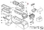 Original BMW E46 Coin Box Insert Tempat Koin Konsol Tengah Beige - Gambar 6