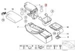 Original BMW E46 Rangka Konsol Tengah Belakang Armrest Black - Image 5