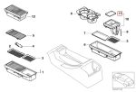Original BMW E46 Storage Tray Mat Tatakan karet Konsol Tengah Box Koin - Image 4