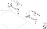 BMW E46 Cover Tutup Pegangan Handle Plafon KIRI Bag. Belakang Grey - Image 4