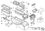 Original BMW E46 Coin Box Insert Tempat Koin Konsol Tengah Grey - Gambar 5