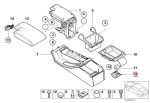 BMW E46 Trim Cover Tutup Engsel Armrest Konsol Tengah Grey Abu - Gambar 4