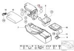 Original BMW E46 Armrest Assembly Konsol Tengah Grey Abu Vinyl Leather - Image 3