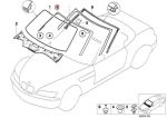 Original BMW Z3 Roadster Trim Lis Chrome Moulding Kaca Depan KANAN - Image 5